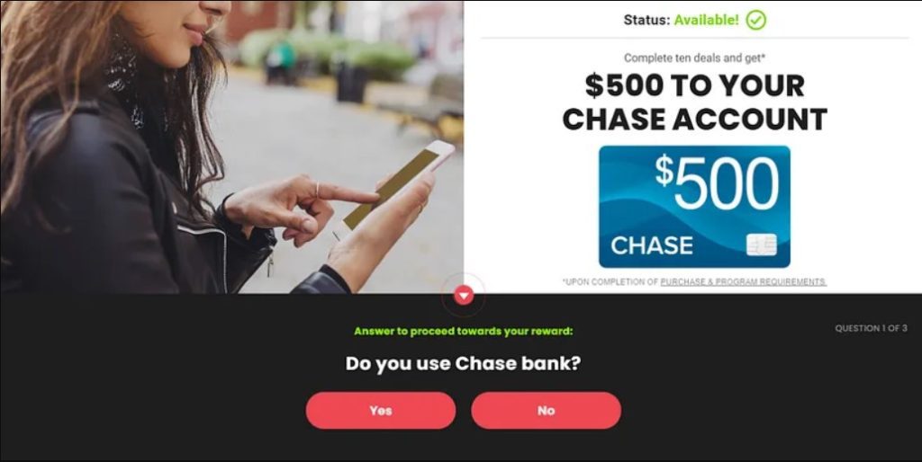 Get $500 for your Chase Account!